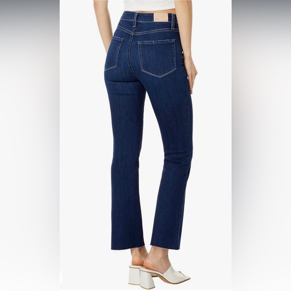 PAIGE Claudine High Rise Ankle Flare Jeans with Raw Hem - Picture 10 of 11